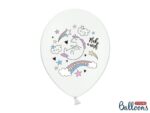 Balon bez helu: Jednorożec, Pastel Pure White, 30cm