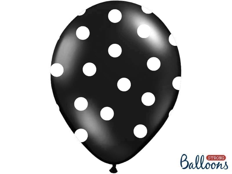 Balon bez helu: Kropki białe, Pastel Black, 30cm Balony bez helu Sprawdź naszą ofertę. Sklep imprezowy Szalony.pl. 4