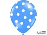 Balon bez helu: Kropki, Pastel Corn. Blue, 30cm