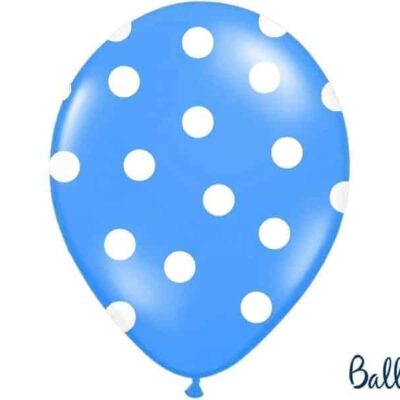 Balon bez helu: Kropki, Pastel Corn. Blue, 30cm Balony bez helu Szalony.pl - Sklep imprezowy