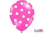 Balon bez helu: Kropki, Pastel Hot Pink, 30cm