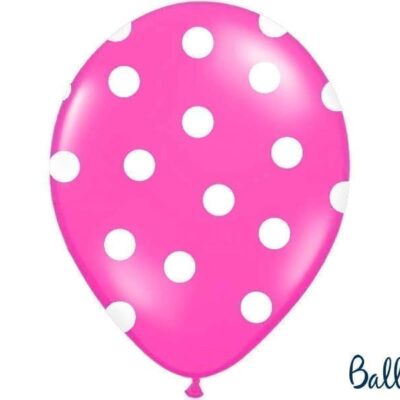 Balon bez helu: Kropki, Pastel Hot Pink, 30cm Balony bez helu Szalony.pl - Sklep imprezowy