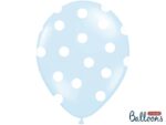 Balon bez helu: Kropki, Pastel Baby Blue, 30cm