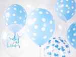 Balon bez helu: Kropki, Pastel Baby Blue, 30cm