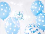 Balon bez helu: Kropki, Pastel Baby Blue, 30cm