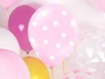 Balon bez helu: Kropki, Pastel Baby Pink, 30cm