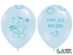 Balon bez helu: Miś - mam już roczek, P. Baby Blue, 30cm