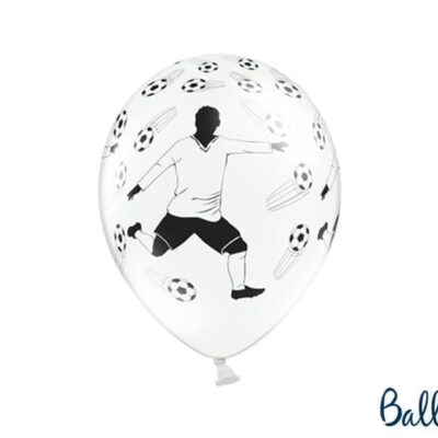 Balon bez helu: Piłkarz i piłki, Pastel White, 30cm Balony bez helu Szalony.pl - Sklep imprezowy