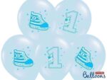 Balon bez helu: Trampek - Number 1, P. Blue, 30cm