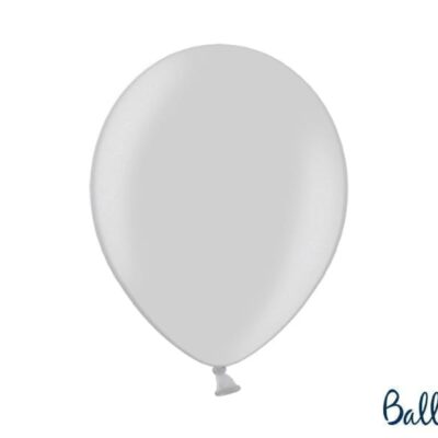 Balon bez helu: Metallic Silver Snow, 30cm Balony bez helu Szalony.pl - Sklep imprezowy 4