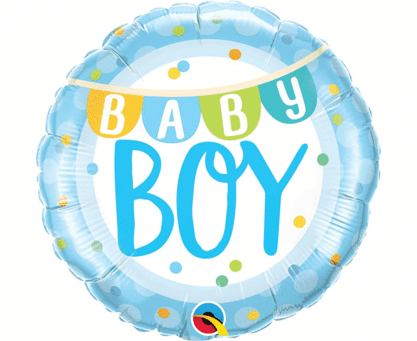 Balon foliowy – Baby Boy, party, 18″ Balony bez helu Sprawdź naszą ofertę. Sklep imprezowy Szalony.pl. 2