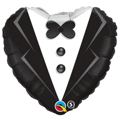 Balon bez helu: garnitur, serce, 18"