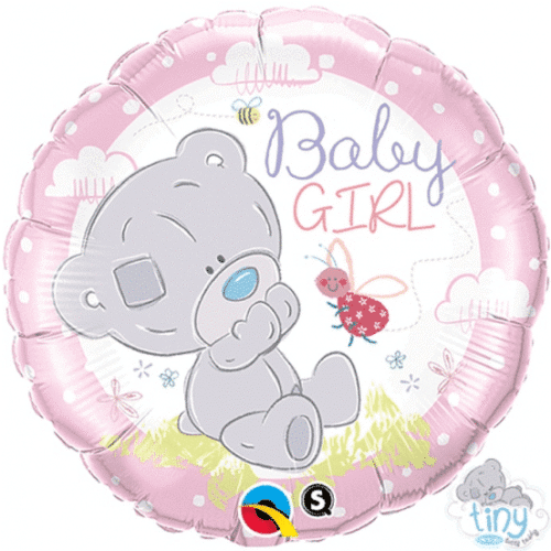 Balon foliowy - Baby Girl, miś, koło, 18"