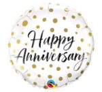 Balon foliowy – Happy Anniversary, 18″ – Dekoracje imprezowe – Szalony.pl