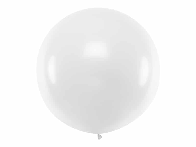 Balon gumowy JUMBO XXL – biały, 1 metr Balony bez helu Sprawdź naszą ofertę. Sklep imprezowy Szalony.pl. 2