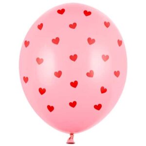 Balon z helem: Serduszka, Pastel Baby Pink, 30 cm Szalony.pl