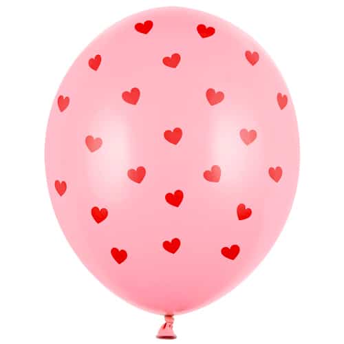 Balon z helem: Serduszka, Pastel Baby Pink, 30 cm Balony z helem Szalony.pl - Sklep imprezowy