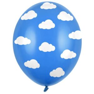 Balon z helem: Chmurki, Blue, 30 cm Szalony.pl