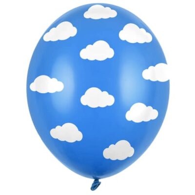Balon z helem: Chmurki, Blue, 30 cm Balony z helem Szalony.pl - Sklep imprezowy