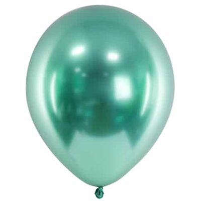 Balon z helem: Glossy, butelkowa zieleń, 30 cm Balony na Urodziny Szalony.pl - Sklep imprezowy