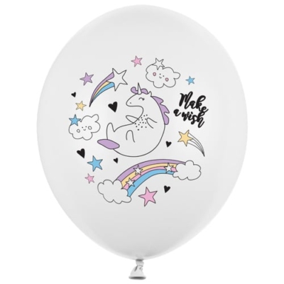 Balon z helem: Jednorożec, 30 cm Balony dla Dziecka Szalony.pl - Sklep imprezowy