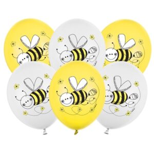 Balon z helem: Pszczółki, mix, 30 cm Szalony.pl