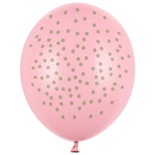 Balon z helem: Kropki złote, pink, 30 cm Balony dla Zakochanych Sprawdź naszą ofertę. Sklep imprezowy Szalony.pl. 4