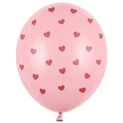 Balon bez helu: Serca, Pastel Baby Pink, 30cm Balony bez helu Szalony.pl - Sklep imprezowy