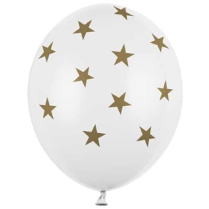 Balon z helem: Gwiazdki, Pastel Pure White, 30 cm Balony na Halloween Sprawdź naszą ofertę. Sklep imprezowy Szalony.pl.