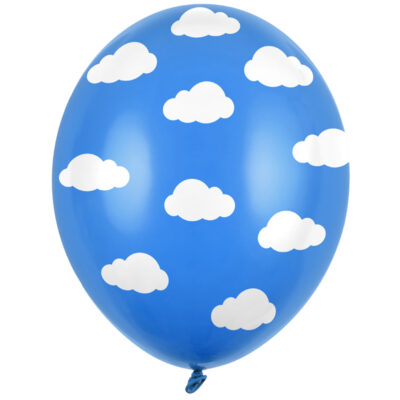 Balon z helem: Chmurki, Blue, 30 cm – Balony z helem (Trójmiasto) – Szalony.pl