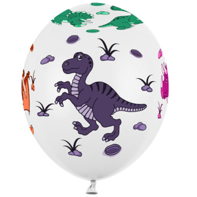 Balon z helem: Dinozaury, 30 cm – Balony z helem (Trójmiasto) – Szalony.pl