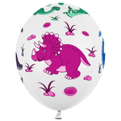 Balon z helem: Dinozaury, 30 cm – Balony z helem (Trójmiasto) – Szalony.pl
