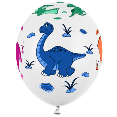 Balon z helem: Dinozaury, 30 cm – Balony z helem (Trójmiasto) – Szalony.pl
