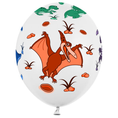 Balon z helem: Dinozaury, 30 cm – Balony z helem (Trójmiasto) – Szalony.pl