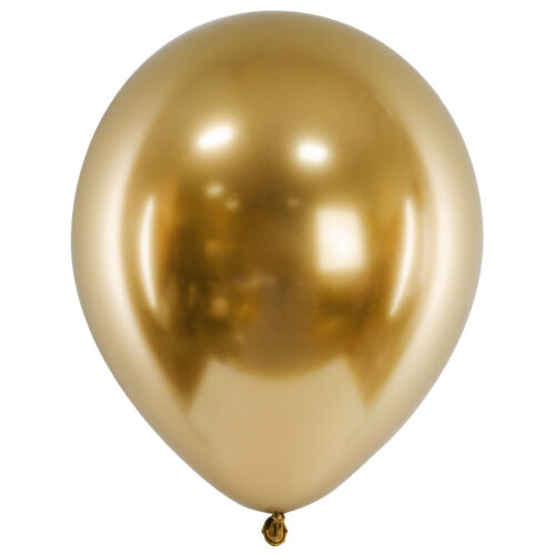 Balon z helem: Glossy, złoty, 30 cm