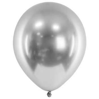 Balon z helem: Glossy, srebrny, 30 cm – Balony z helem (Trójmiasto) – Szalony.pl