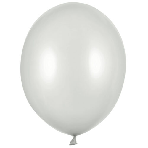Balon z helem: Metallic Silver, 30 cm