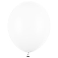 Balon z helem: Pastel Pure White, 30 cm – Balony z helem (Trójmiasto) – Szalony.pl