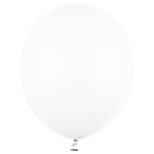 Balon z helem: Pastel Pure White, 30 cm