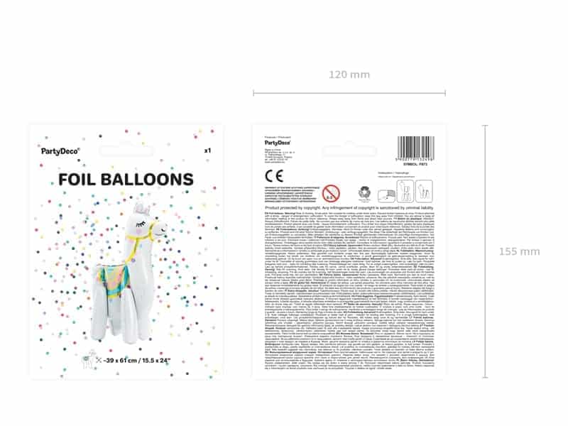 Balon foliowy, Lama stojąca, 39x61cm Balony bez helu Sprawdź naszą ofertę. Sklep imprezowy Szalony.pl. 4