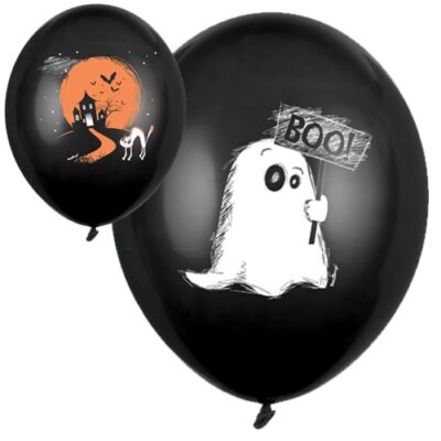 Balon z helem: Happy Halloween, Boo!, 30 cm Balony na Halloween Szalony.pl - Sklep imprezowy