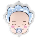 Balon z helem: Balon foliowy - Bobas, niebieski, 40x45 cm Balon z helem: Balon foliowy - Bobas, niebieski, 40x45 cm