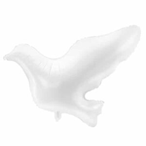 Balon z helem: Gołąb, biały 77×66 cm Szalony.pl