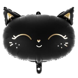 Balon z helem: Kot, czarny, 48x36cm Szalony.pl