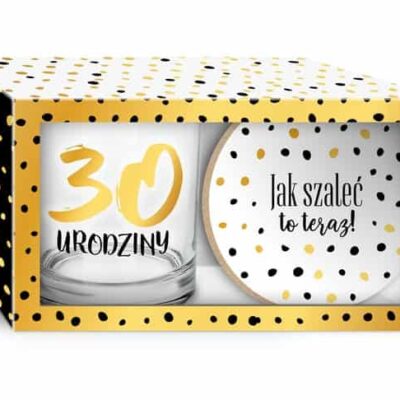 Szklanka + podkładka – 30 urodziny, 270ml Prezent na 30 urodziny Szalony.pl - Sklep imprezowy 4