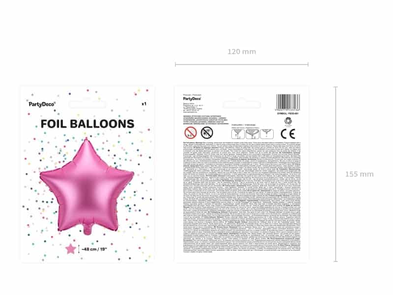 Balon z helem: Gwiazdka, różowy chrom, 19″ Balony z helem Sprawdź naszą ofertę. Sklep imprezowy Szalony.pl. 6