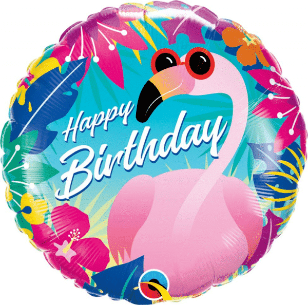 Balon z helem: Happy Birthday, Flaming 18″ Balony na Urodziny Szalony.pl - Sklep imprezowy