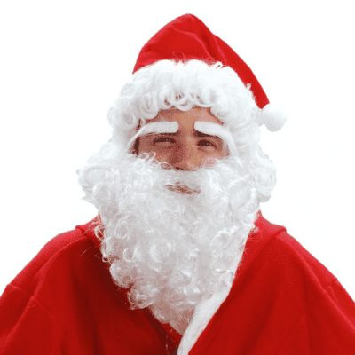 Peruka – Mikołaj z brodą, brwiami i w czapce Peruki imprezowe Szalony.pl - Sklep imprezowy 4