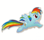 Balon bez helu: Rainbow Dash, 24"