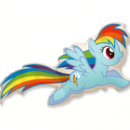 Balon bez helu: Rainbow Dash, 24"